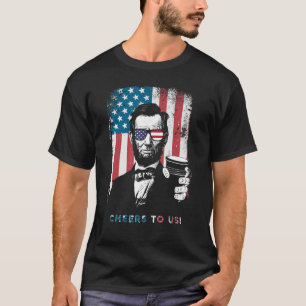 American Abraham Lincoln Eyes Flag Country T-Shirt