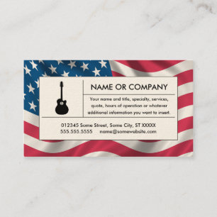 american acoustic guitar business card