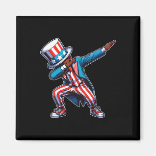 American African Dabbing Boy 4th Of July  Magnet
