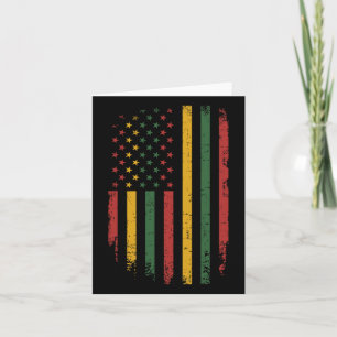 American African Flag For Black History Freedom Da Card