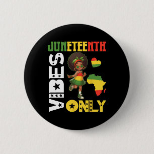 American African Girl Dancing Juneteenth Vibes Onl 6 Cm Round Badge