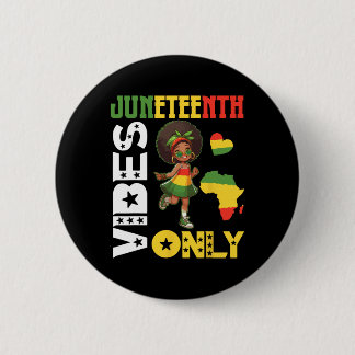 American African Girl Dancing Juneteenth Vibes Onl 6 Cm Round Badge