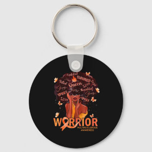 American Afro Black Women Queen Multiple Sclerosis Key Ring