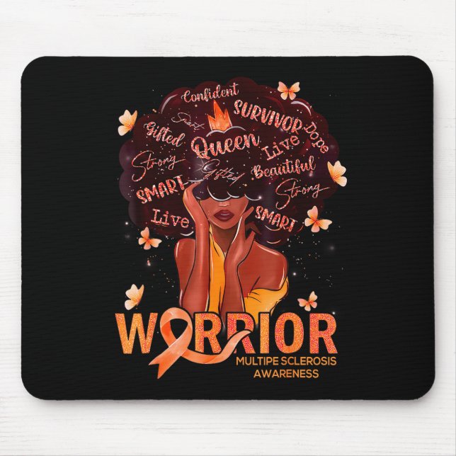 American Afro Black Women Queen Multiple Sclerosis Mouse Pad (Front)