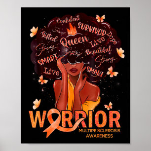 American Afro Black Women Queen Multiple Sclerosis Poster