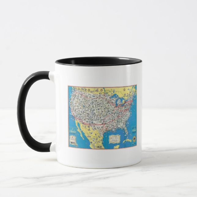American Airlines system map Mug (Left)