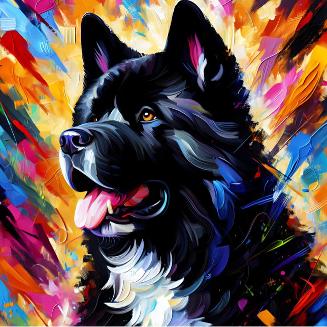 American Akita Dog Acrylic Art Print | Colourful Jigsaw Puzzle (American Akita Dog Acrylic Art Print)