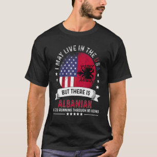 American Albanian Home In Us Patriot American Alba T-Shirt