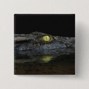 American Alligator 15 Cm Square Badge