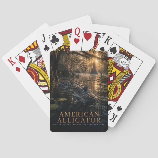 American Alligator Cypress Swamp ANIMALS Playing Cards (Back)