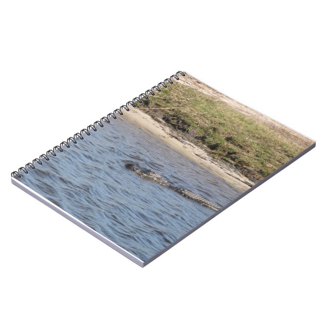 American Alligator Swimming in a Marsh Spiral Notebook (Left Side)