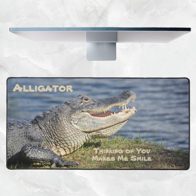 American Alligator Wildlife Photographic Closeup Desk Mat (Creator Uploaded)
