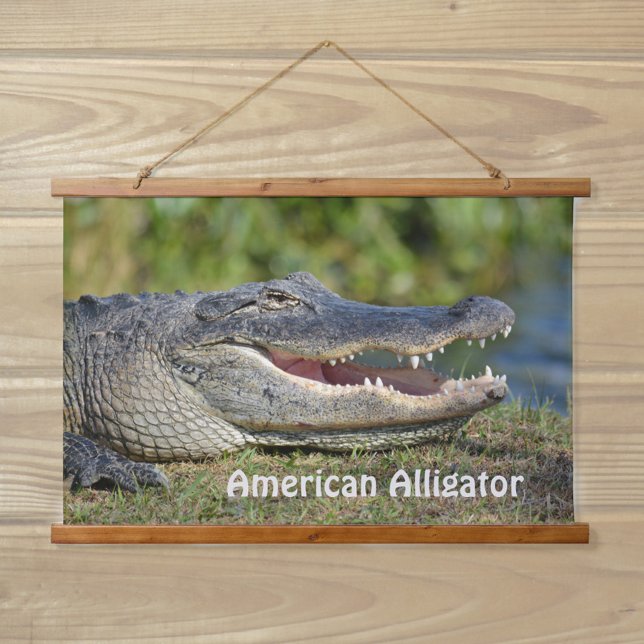 American Alligator Wildlife Photographic Hanging Tapestry (Creator Uploaded)