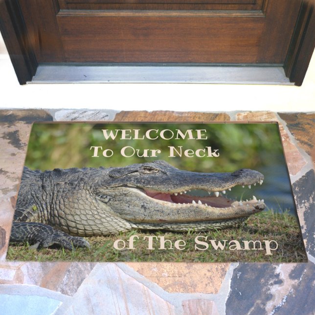 American Alligator Wildlife Photographic Welcome Doormat (Creator Uploaded)
