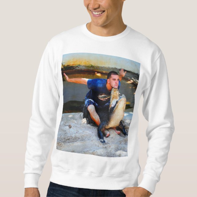 American alligator with mouth open sweatshirt (Front)