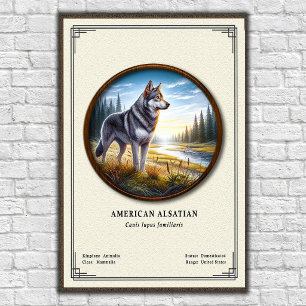 American Alsatian Zoology Series Poster