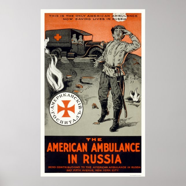 American ambulance in Russia Poster (Front)