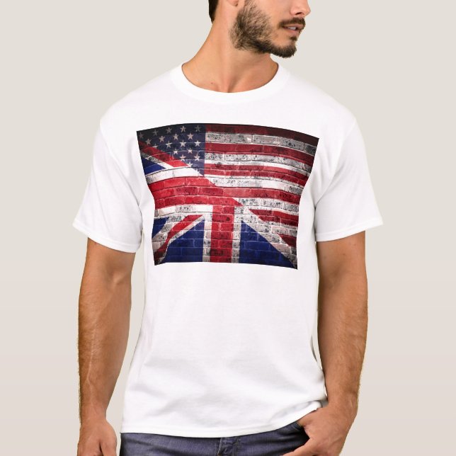 American and British flag. T-Shirt (Front)