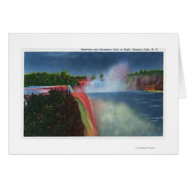 American and Horseshoe Falls Illuminated (Front Horizontal)