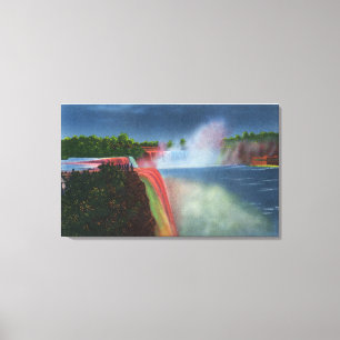 American and Horseshoe Falls Illuminated Canvas Print