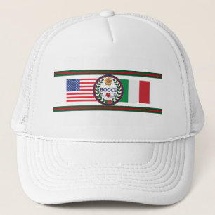American and Italian flag Trucker's Hat