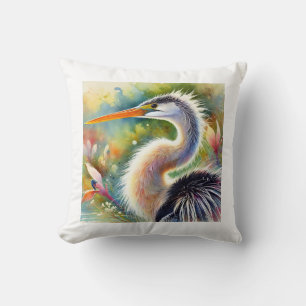 American Anhinga 300824AREF114 - Watercolor Cushion