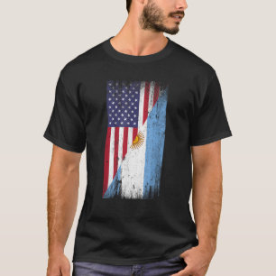 American Argentine Argentinian Flag USA America Ar T-Shirt