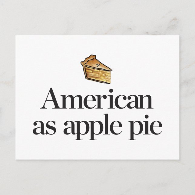 American as Apple Pie Postcard (Front)