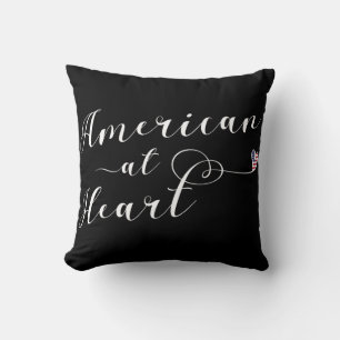 American At Heart Throw Cushion, USA Cushion