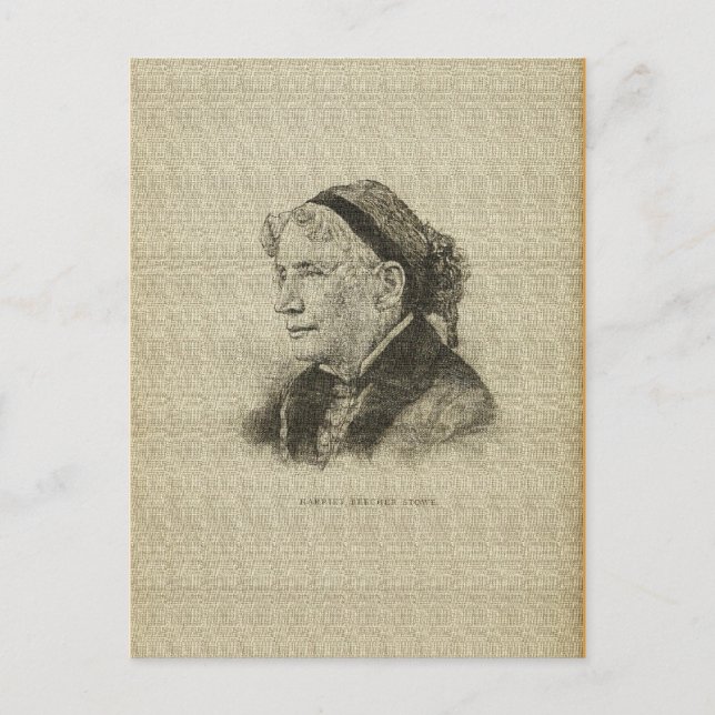 American author Harriet Beecher Stowe drawing Postcard (Front)