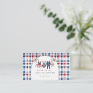 American Baby Patriotic Clothesline Baby Shower Enclosure Card