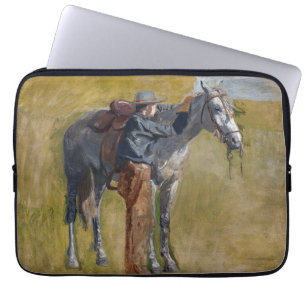 American Badlands of Old West Cowboy & Horse Laptop Sleeve