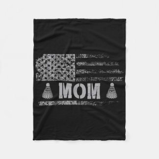 American Badminton Mum Usa Flag Team Badminton Fleece Blanket