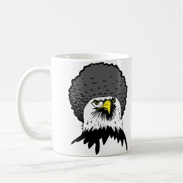American Bald Eagle Afro Funny Mug Travel Mug (Left)