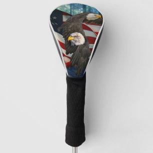 American Bald Eagle American Flag Golf Head Cover