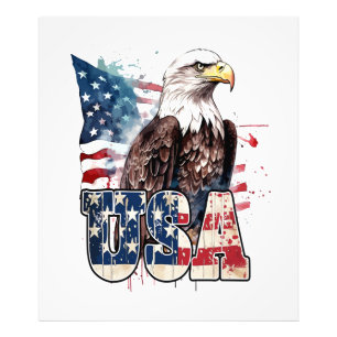 American Bald Eagle America's 250th Birthday Photo Print