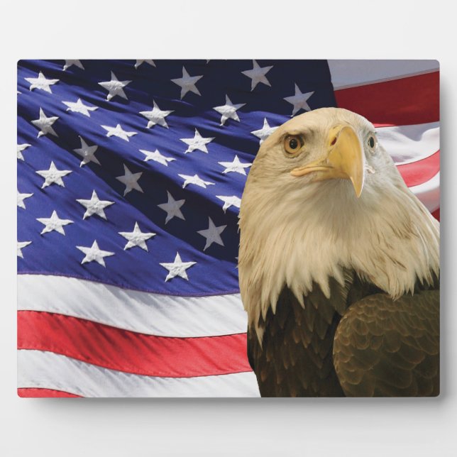 American Bald Eagle and Flag Plaque (Front)