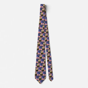 American Bald Eagle and Flag Tie