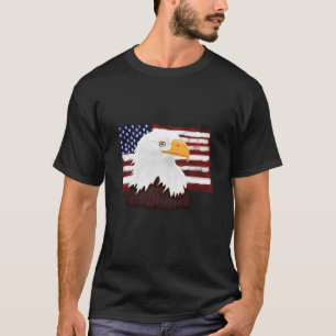 American Bald Eagle and Flag - transparent. T-Shirt
