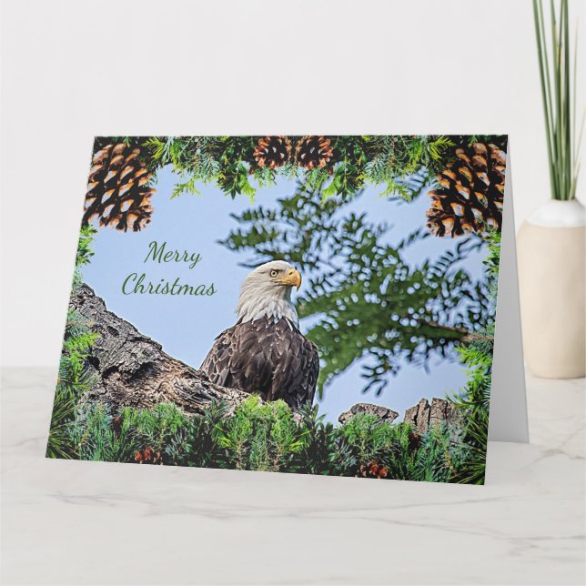 American Bald Eagle Christmas Card (Front)