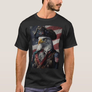 American Bald Eagle Eyes Flag Country 7 T-Shirt