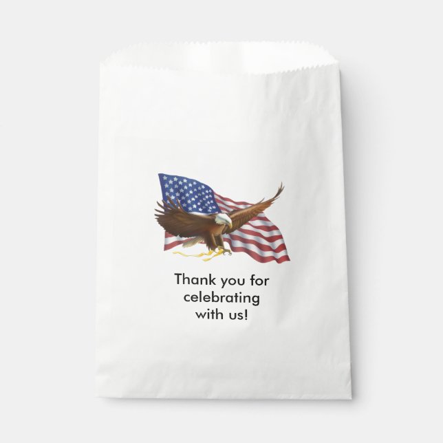 American Bald Eagle Favour Bags (Front)