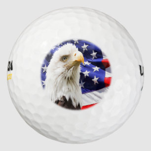 American Bald Eagle Flag Golf Balls