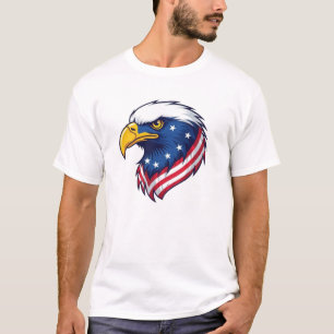 American Bald Eagle Flag T-Shirt   Patriotic USA  