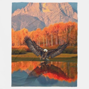 AMERICAN BALD EAGLE FLEECE BLANKET