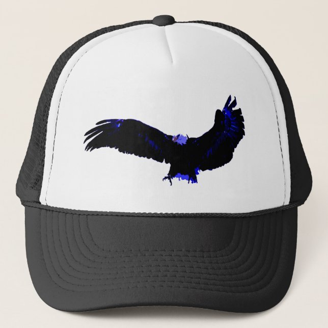American Bald Eagle Landing Trucker Hat (Front)