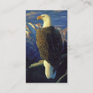American Bald Eagle Mountain Sunrise Business Card