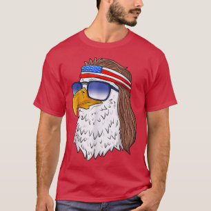 American Bald Eagle Mullet 4th Of July Funny USA P T-Shirt