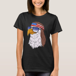 American Bald Eagle Mullet 4th Of July  Usa Patrio T-Shirt