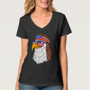 American Bald Eagle Mullet 4th Of July Usa Patriot T-Shirt